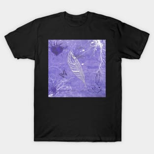 Feather Purple Butterflies Graphic Desired, Beautiful Inspired Spiritual Design, face masks, Phone Cases, Apparel & Gifts T-Shirt